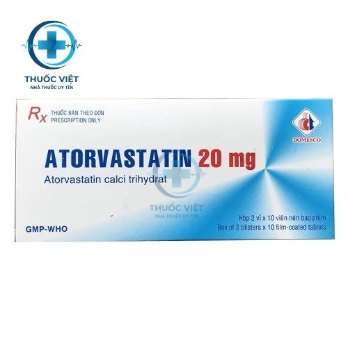 Thuốc Atorvastatin 20mg - Domesco