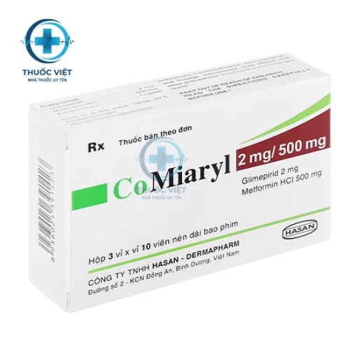 Thuốc Comiaryl 2mg/500mg - Hasan Dermapharm