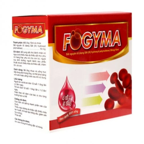 Thuốc Fogyma Sắt nguyên tố (dưới dạng Sắt (III) hydroxyd polymaltose) 50mg/10ml