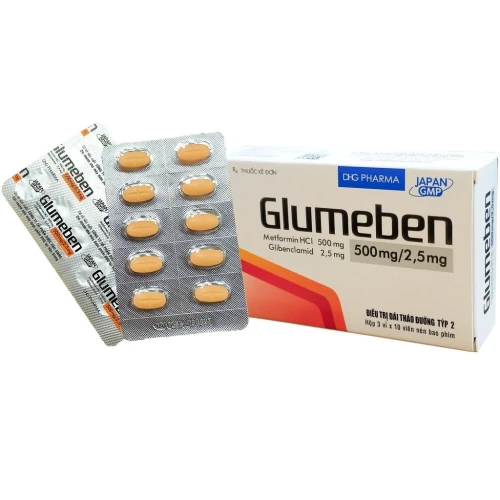 Thuốc Glumeben 500mg/ 5mg - DHGPharm