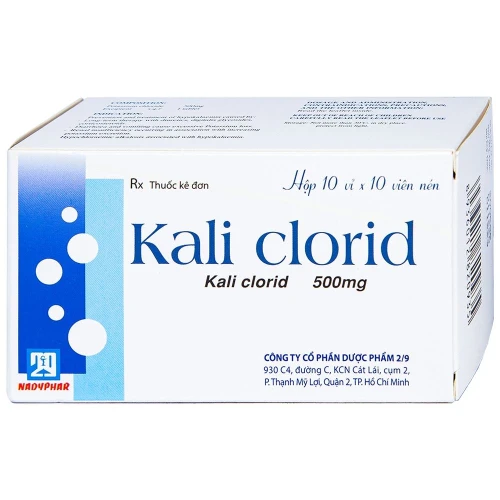 Thuốc KALI CLORID 500 - 2/9 - Nadyphar