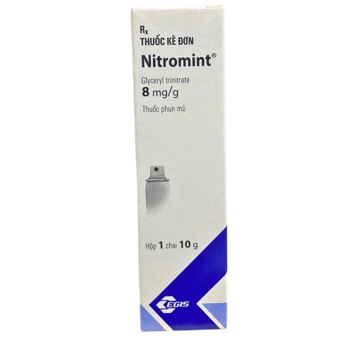 Thuốc Nitromint 80mg (dưới dạng dung dịch 1% trong cồn) mỗi liều xịt chứa 0,4mg glyceryl trinitrate