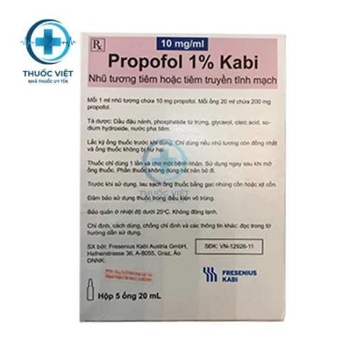 Thuốc Propofol 1% Kabi - Eczacibasi Monrol Nukleer Urunler Sanayi Ve Ticaret A.S