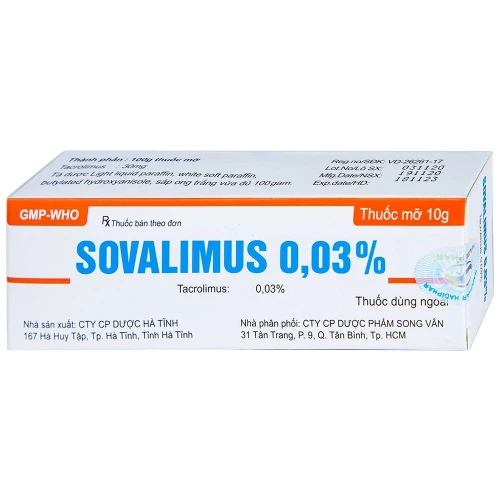 Thuốc Sovalimus 0,03% - Hadiphar