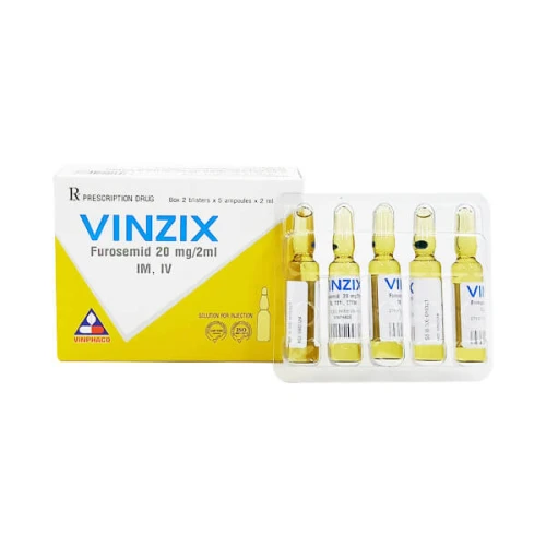 Thuốc VINZIX 20 mg/ 2ml, Hộp 10 ống, Hộp 50 ống