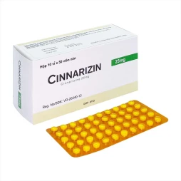 Thuốc Cinnarizin 25mg - vĩ 50 viên nén