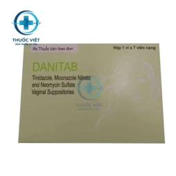 Thuốc Danitab 500mg Tinidazole, 200mg Miconazole Nitrate, 20mg N