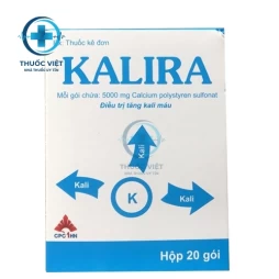 Thuốc Kalira Mỗi gói 5 g chứa: Calci polystyren sulfonat 5000 mg