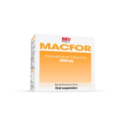 Thuốc Macfor Mỗi gói 20 ml chứa: Dioctalhedral smectit 3000 mg