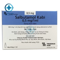 Thuốc Salbutamol Kabi 0,5mg/1ml