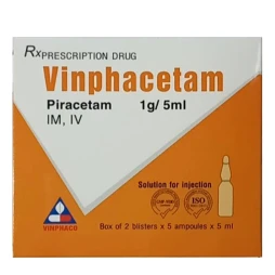 Thuốc VINPHACETAM 1g/5ml, Hộp 10 ống, hộp 50 ống